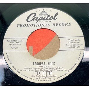 Tex Ritter Trooper Hook 45 Country Promo Capitol F3754 VG+